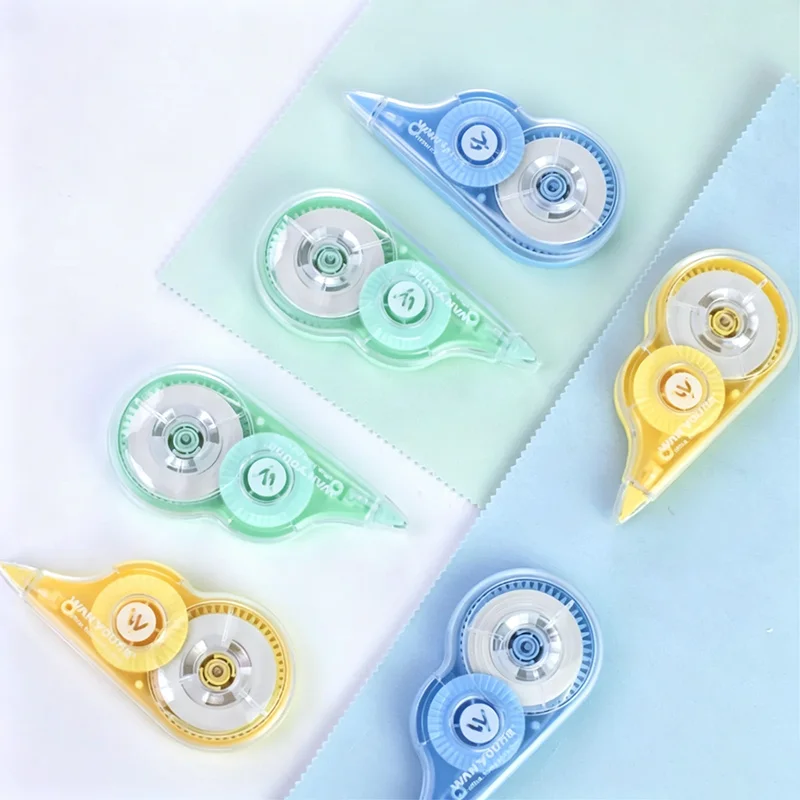 6/12/24Pack Assorted Color Correction Tape – 12m Each, Smooth Dry Erase Tape, Strong Cover for Students Teachers Office Supplies