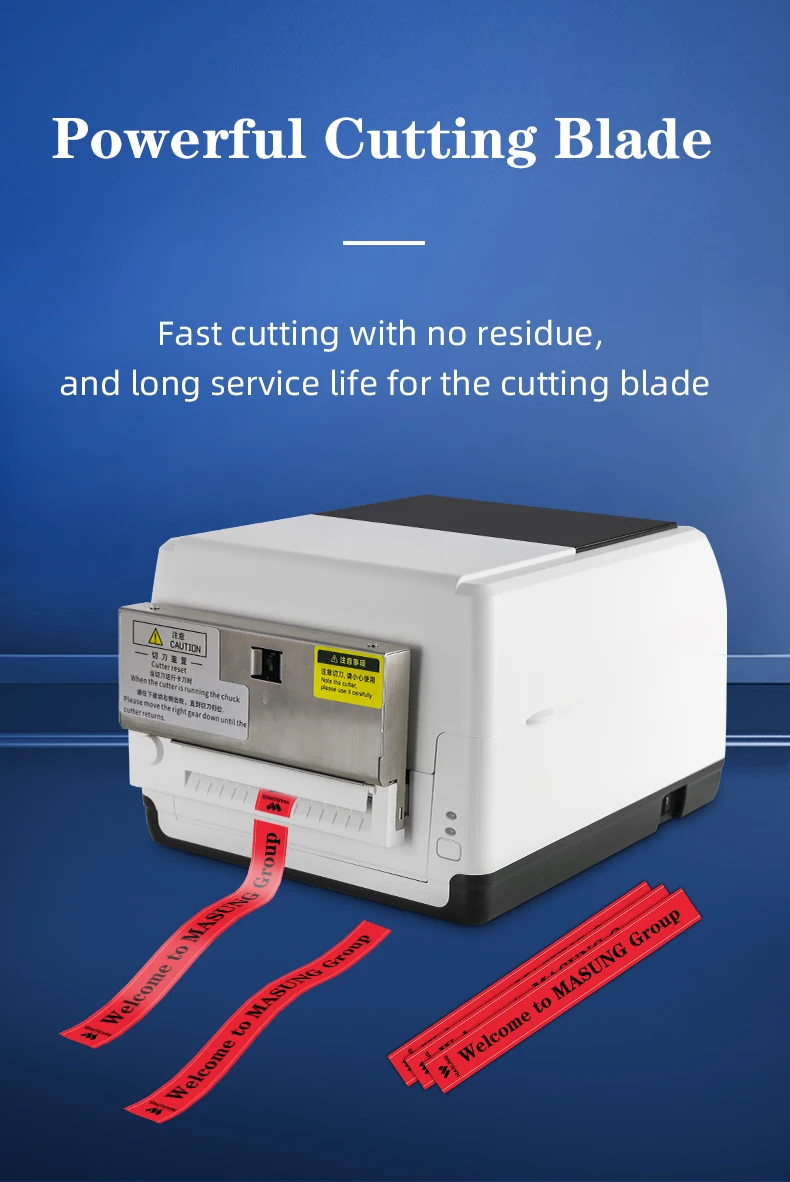 MASUNG MS 1730DC 300DPI Industrial Label Printer With Auto Cutter For Clothing Care & Wash Care Labels