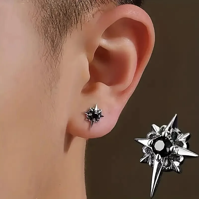 1 paar Zirkon Stern Magnet Ohr Clip Stud Ohrringe für Männer Frauen Paar Ohne Ohr Löcher Clip Ohrringe Party Zubehör schmuck