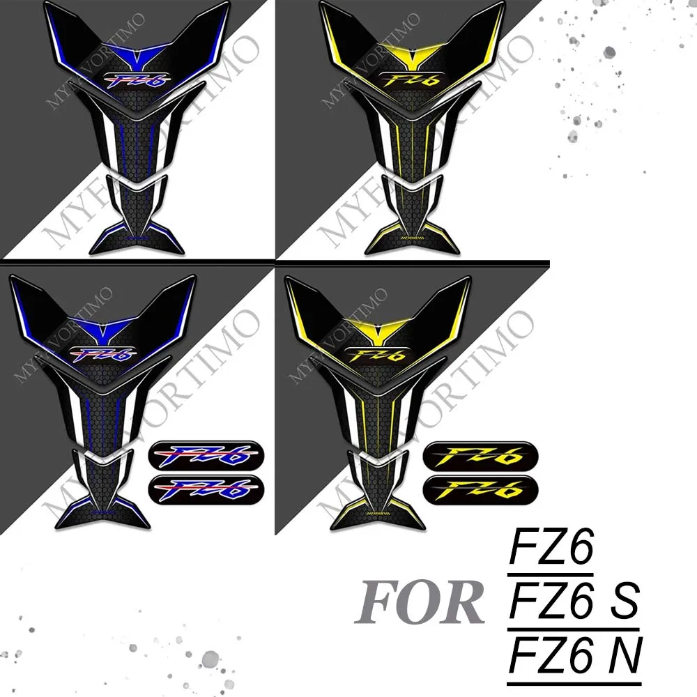 

Motorcycle Stickers Tank Pad For Yamaha FZ6S FZ6N FZ6 S N Fazer Knee Decal Kit Gas Fuel Oil Emblem Fairing Fender Windshield