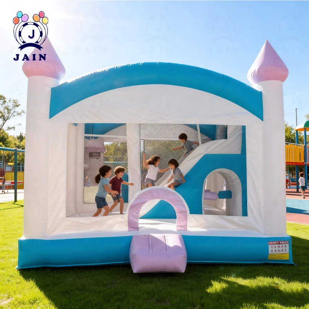 PVC Purple Inflatable Castle Commercial Outdoor Kids Jumping Bouncy Park House Bouncing Jumper Inflatable Castle Bouncer