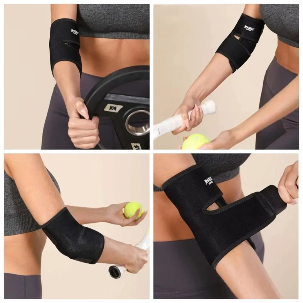 

Adjustable Elbow Support Elbow Brace Sports Protector Elbow Protection Comfortable Wrap Sleeve Black Elbow Pads Fitness Gym