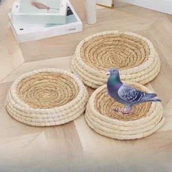 Grass Woven Pigeon Nest Carrier Pigeon Nest Hatching and Breeding Nest Corn Husk Anti Rollover Grass Nest Pet Supplies