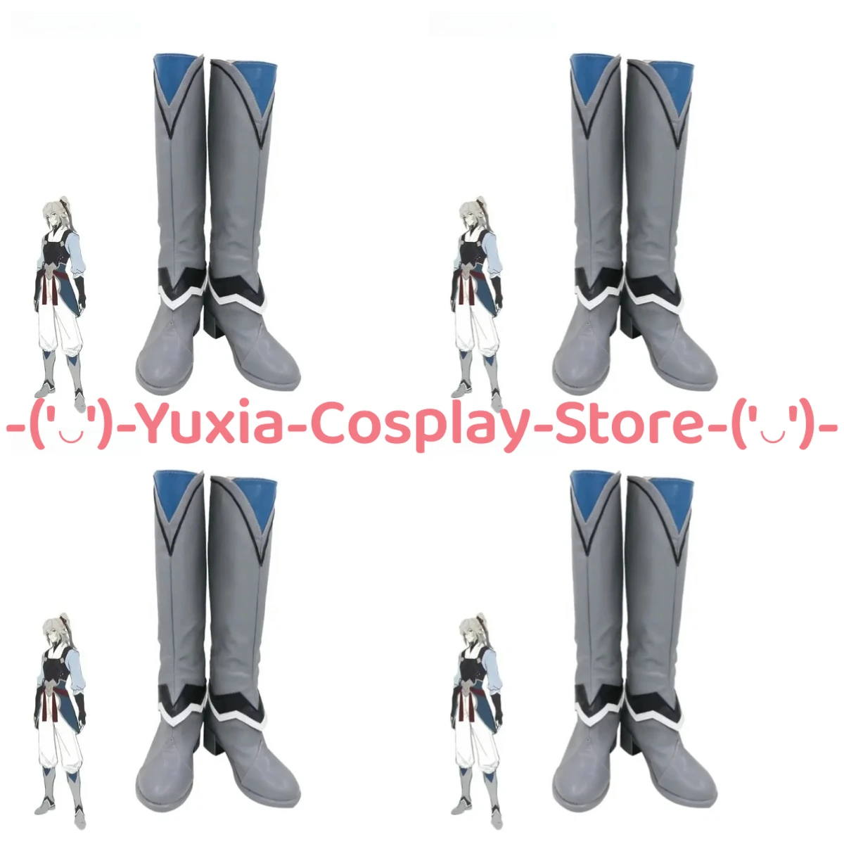 

Yuxiacosplay! Honkai: Star Rail Jing Yuan Cosplay Shoes Game Character Prop PU Leather Boots Halloween Carnival Party Costume
