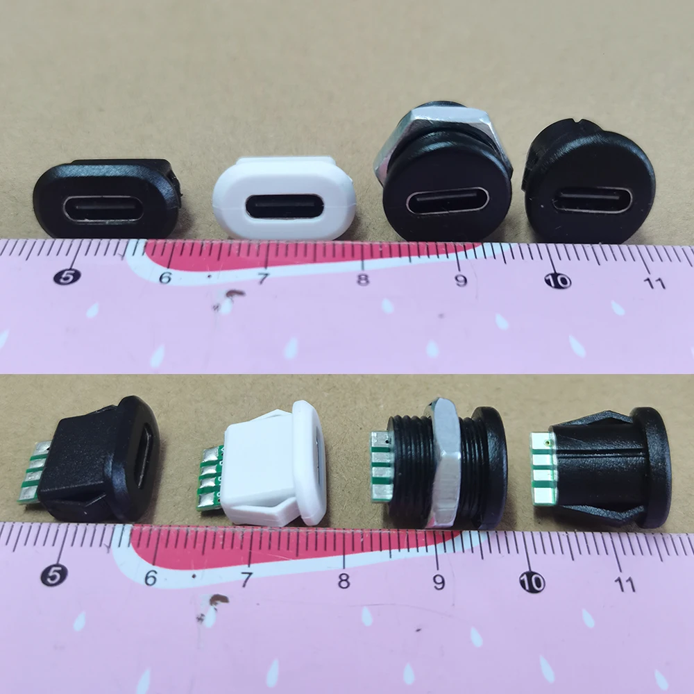 1 Stück Panelmontage Typ-C Buchse 6-Pin USB-Anschluss Typ-C Buchse Schnellladebuchse Ladeanschluss USB-C Ladegerät Stecker Dock – Detail 2