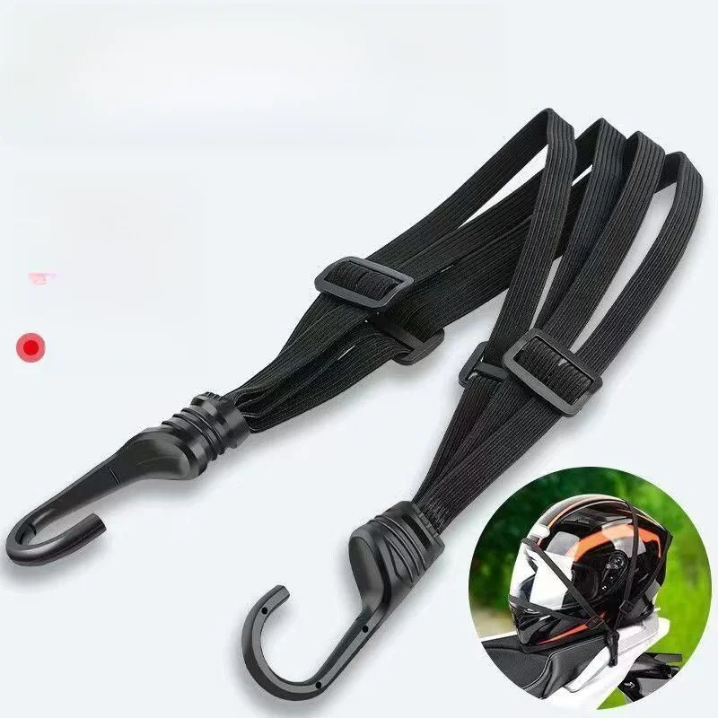 Corda Elástica para Fixação de Bagagem em Capacete de Moto e Veículos Elétricos - Organizador de Armazenamento para Banco Tra...