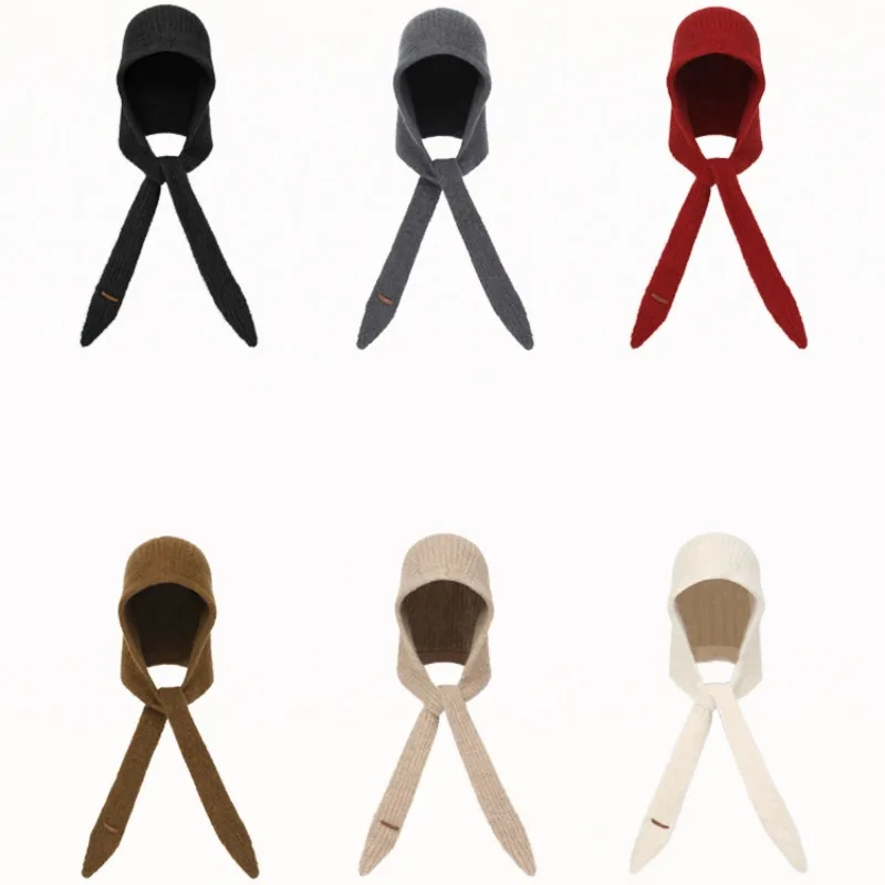 

Износостойкая красная теплая шапка с наушниками, вязаная шапка, шерстяная шапка, шарф, интегрированный берет, шляпа от солнца, горячая распродажа, праздничный подарок, соломенная шапка