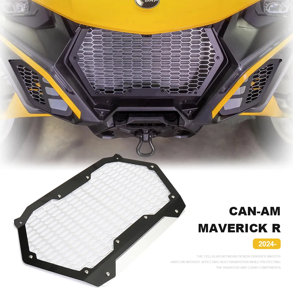 

Front Grille Mesh Guard Set Side Vent Grille Protector Honeycomb For Can-Am CAN AM Maverick R 2024 2025 2026 UTV Accessories