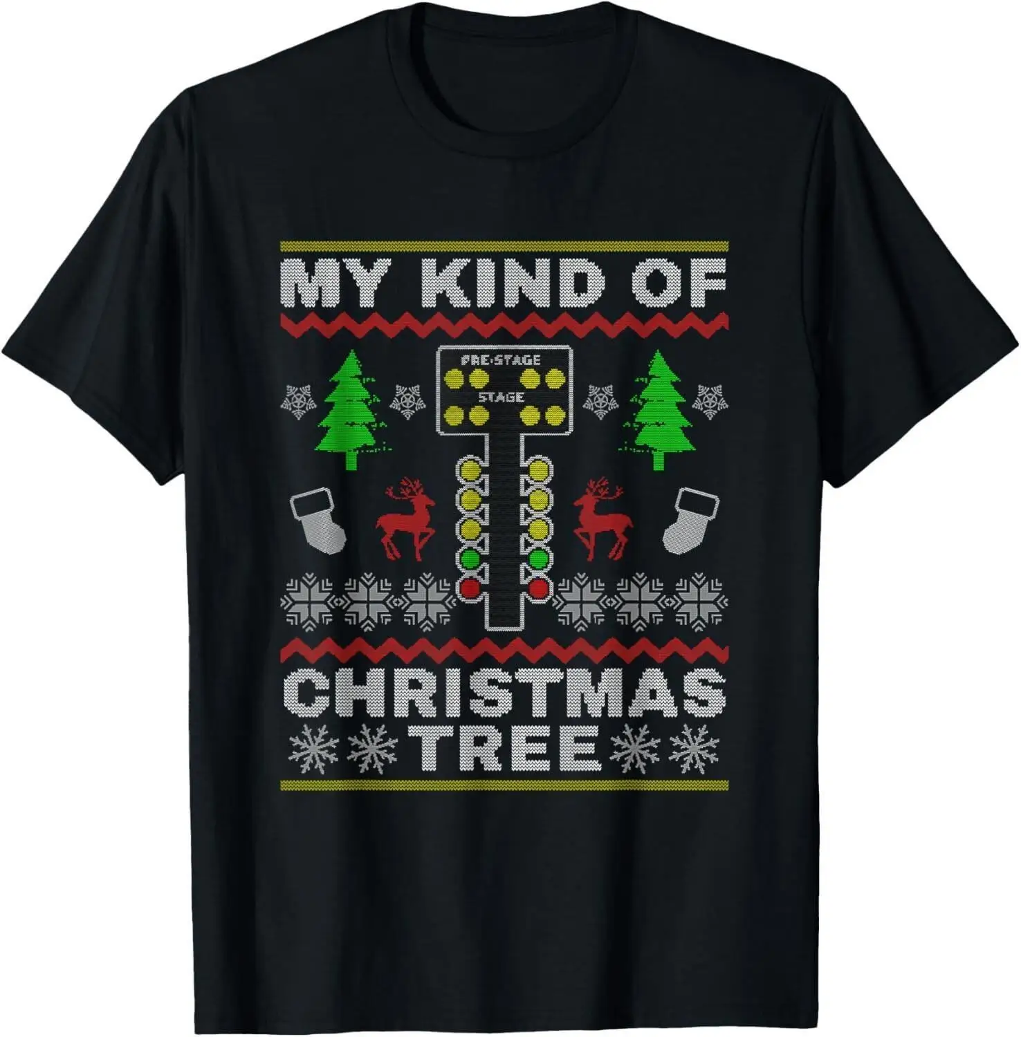 

Drag Racers Racing Christmas Tree Tee Gift Unisex T-Shirt