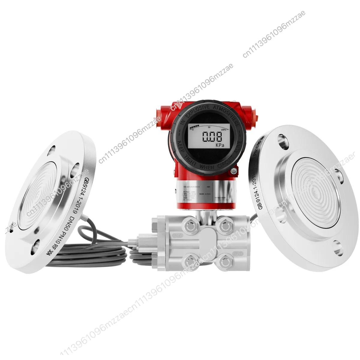 Double Flange Liquid Level Transmitter 3051 Planar Diaphragm Capacitive Flange Differential Pressure Remote Liquid Level Gauge