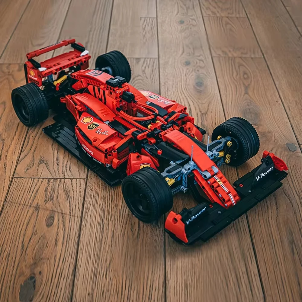 IN STOCK Technical 023005 Formula Car Red F1 Building Blocks  Super Sports Racing Vehicle Brick Toy For Kids Boys Christmas Gift