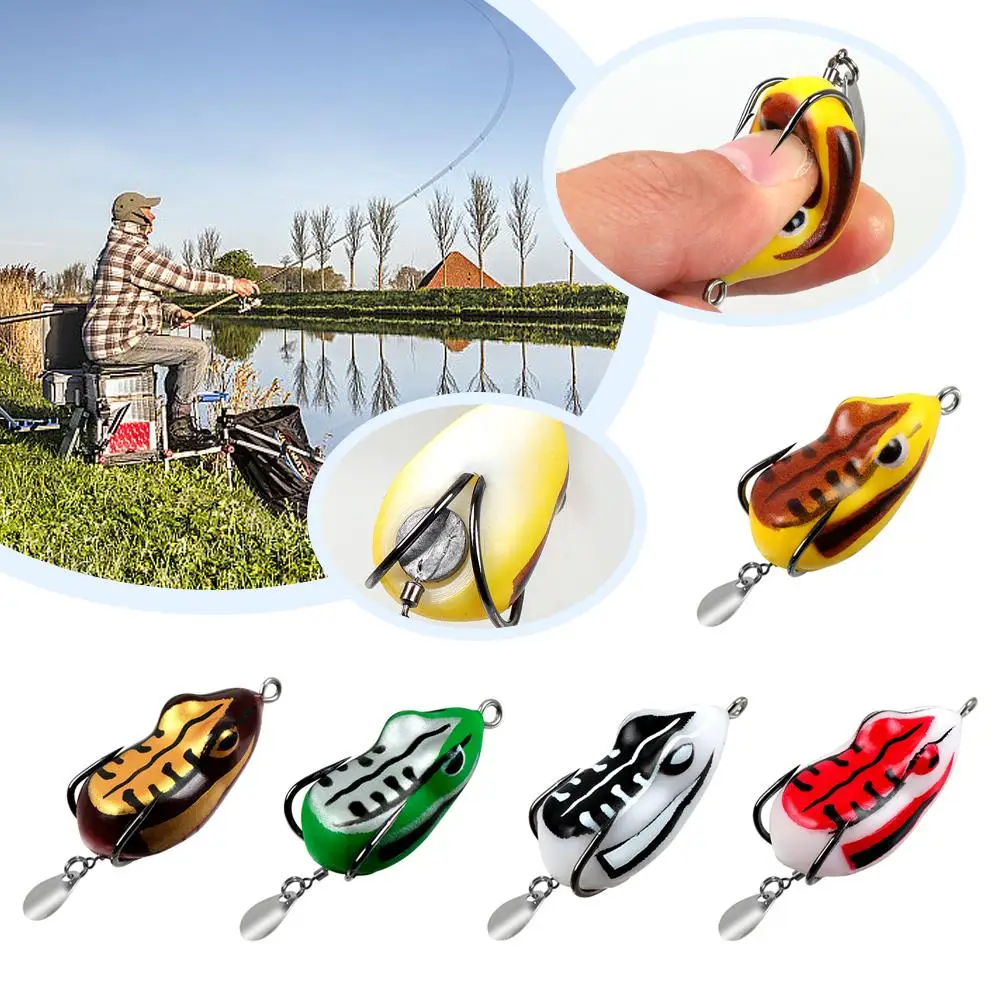 1pcs Mini Thunder 4cm 5.5g Blackfish Lure Lure Soft Fishing Silicone Accessories Gear Bait H8h8