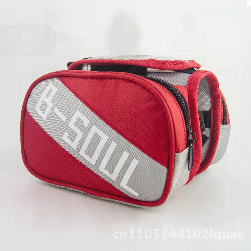 

Велосипедная сумка на раму B-Soul, 2 л, из ткани Оксфорд, для горного велосипеда, красная, синяя, черная, светло-синяя