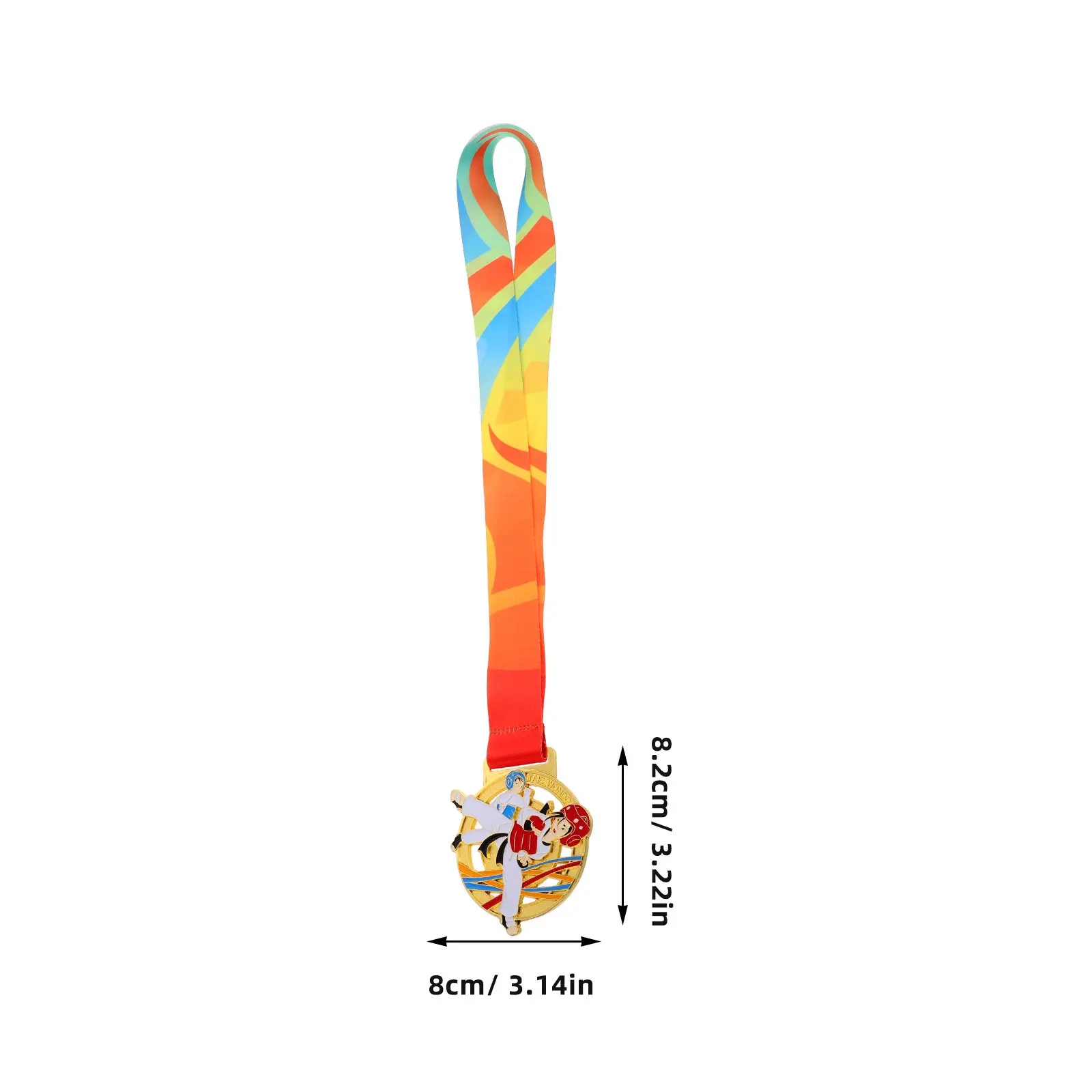 Silver Metal Taekwondo Winner Medals Martial Medals for Competitions Martial Arts Headgear