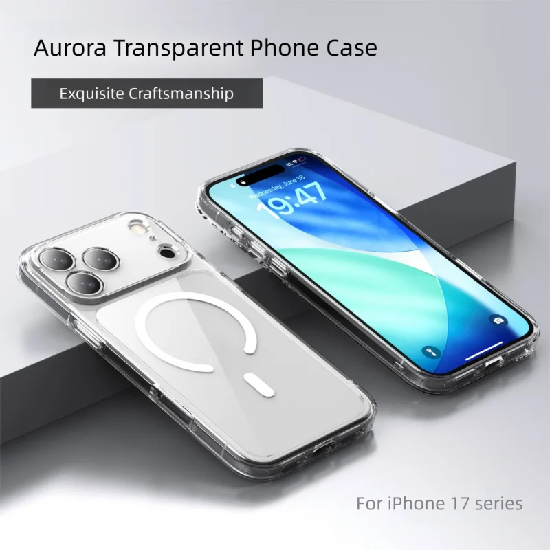

Лидер продаж, чехол для телефона iPhone 17, Pro Max Air Series, прозрачный защитный чехол Magsafe, чехол с тонкими отверстиями, четыре угла, воздушные подушки