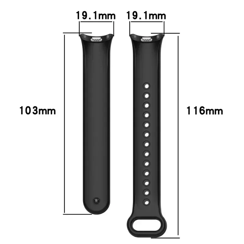 Silicone Straps For Xiaomi Band 8 Replacement Wristbands Straps Soft Breathable Skin Friendly Straps For Mi Band 8 Smart Watch