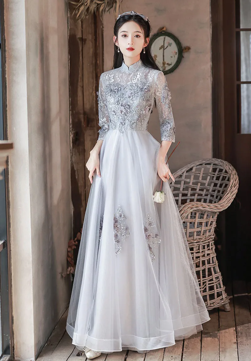 2026 New Collection Luxury Women's Evening Gowns Chinese Style Qipao Cheongsams for Balls & Coming-of-Age Ceremonies