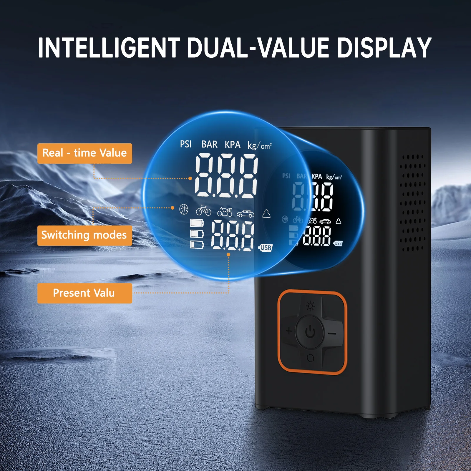 4000mAh Mini Portable Electric Inflatable Pump,Rechargeable Battery for x18 motorcycel Camping night lighting outdoor rescue
