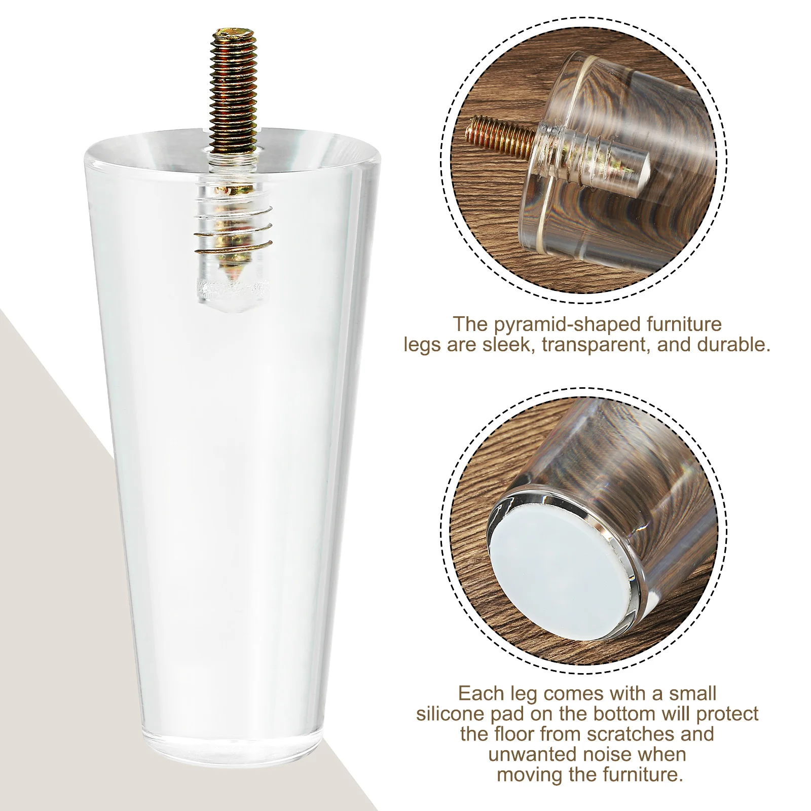 Uxcell 4Set Acrylic Furniture - Furniture Hardware For Legs ulasan dan harga