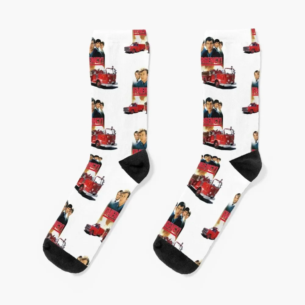 Retro Vintage 70s Medical Drama EMERGENCY! Tribute Socks Lots hockey Designer Man Socks Women's