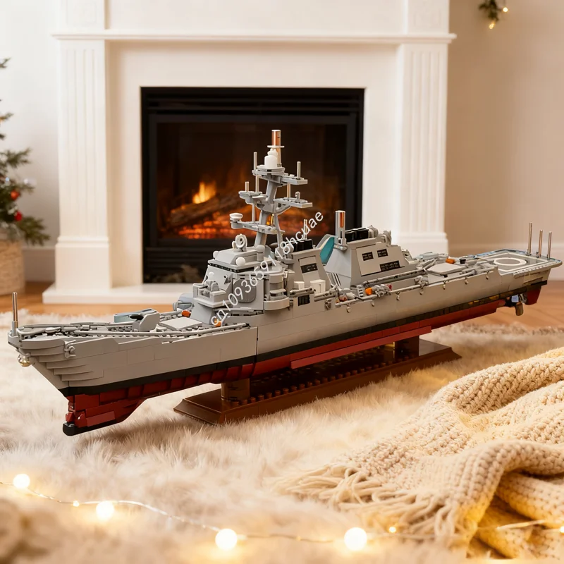

2808 шт. MOC Arleigh Burke class destroyer Creator Модель Строительные игрушечные блоки Архитектура DIY Рождественские подарки идея Кирпич День рождения