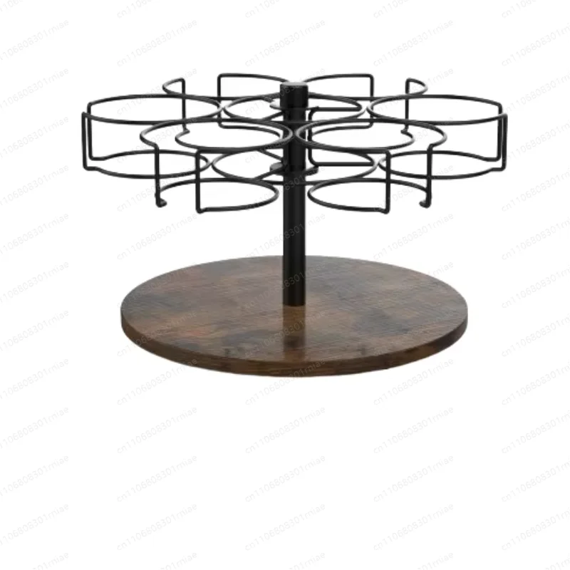 Rotary cup holder Shelf Water cup holder with handle groove Simple and creative water cup holder