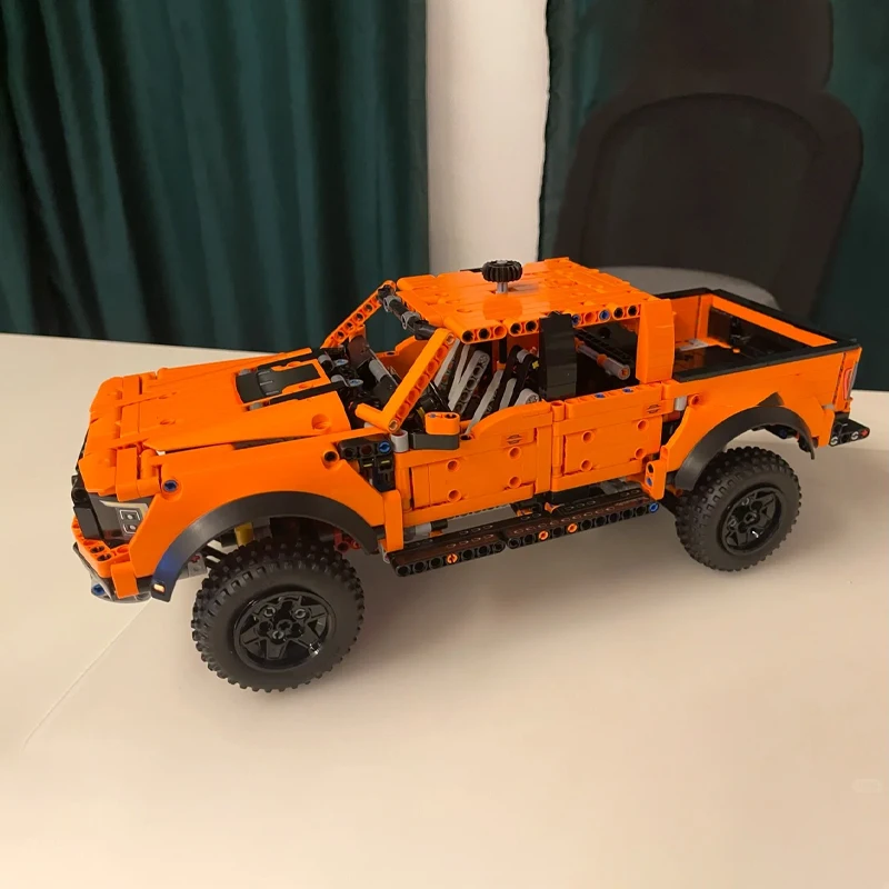 1379Pcs Technical Ford Raptors F-150 Pickup Truck Sports Car Building Blocks Racing Vehicle Model Bricks Toys for Kid Gift