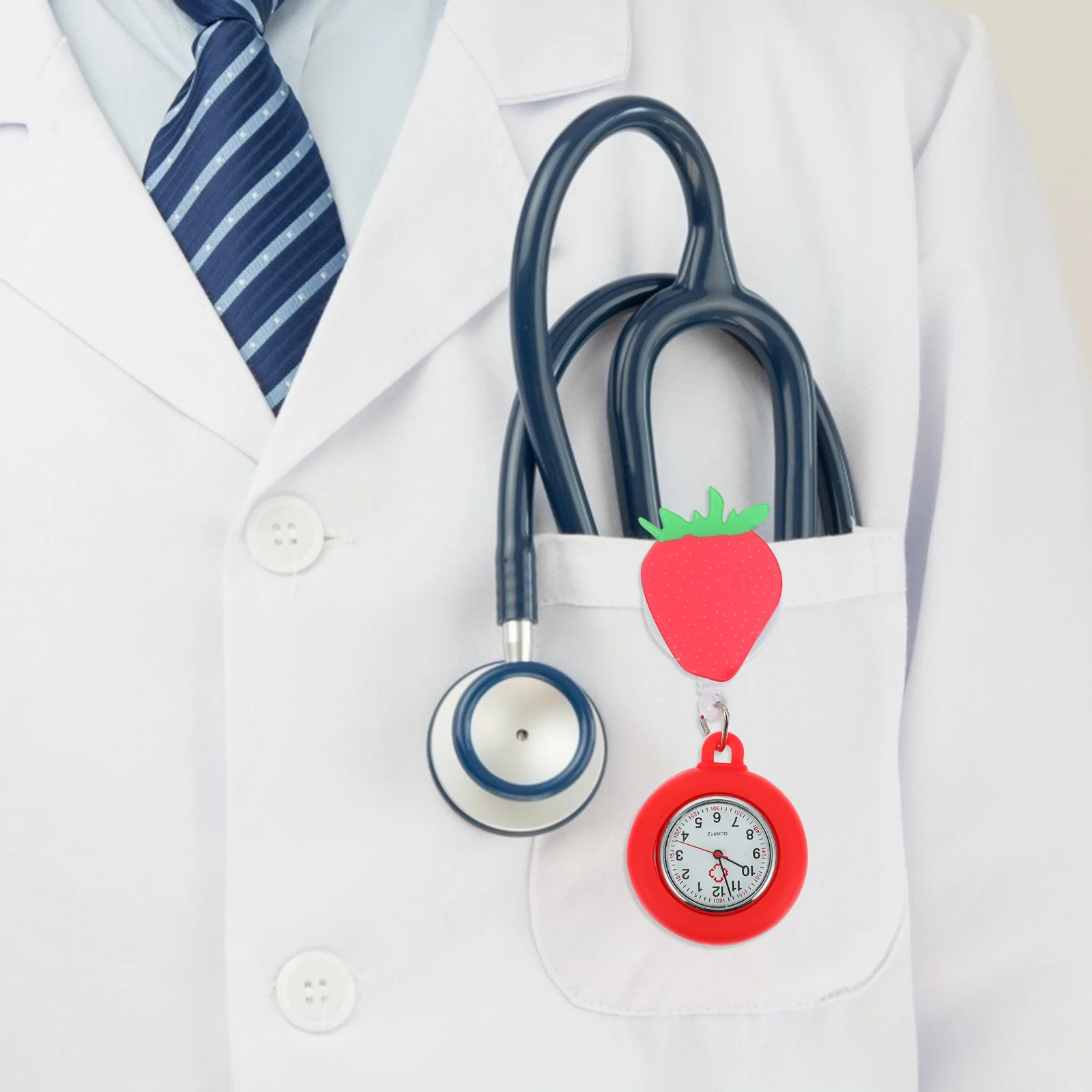 

Retractable Quartz Nurse Pocket Watch Portable Hanging Watch for Medical Nurses Doctors Use Retractable Nurse Watches