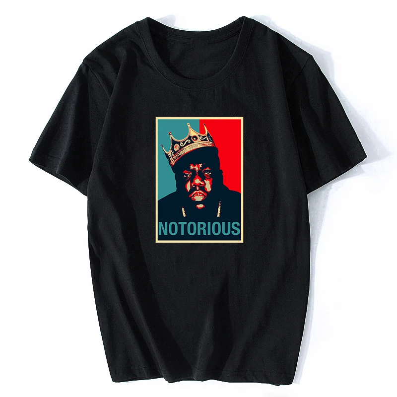 R.I.P Notorious Big Shirt Mens Short Sleeve Black Tshirt Hiphop Rock Biggie Smalls T Shirt Male Notorious B.I.G. T Shirts