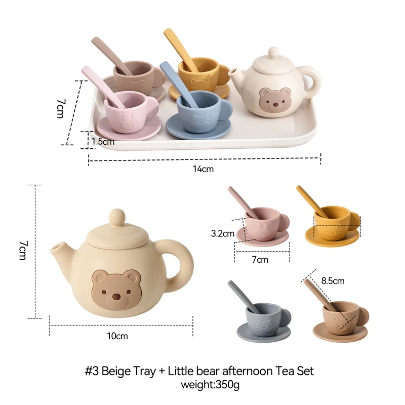 モンテッソーリ木製子供のおもちゃティーポットティーカップシミュレーションキッチン用品 BPA フリーシリコーン子供の教育ごっこ遊びおもちゃギフト