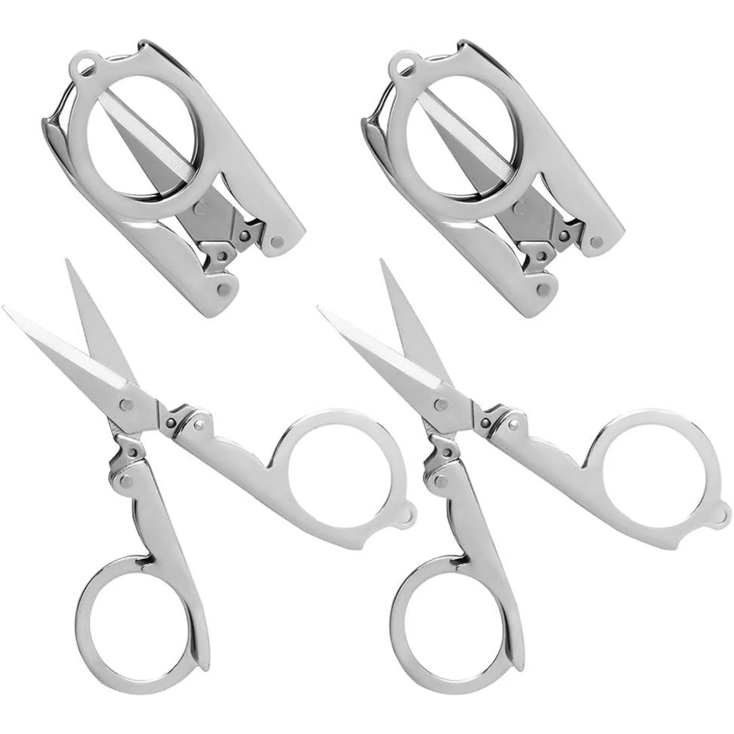 Pocket Portable Foldable Travel Scissors Tiny Mini, Stainless Steelissors