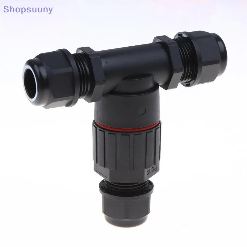 [SU]1Pcs Quick Screw Connect Push-in Terminals IP68 T Shape Electric Connector 2/3/4/5Pin For Junction Box Wire Connector[SU]