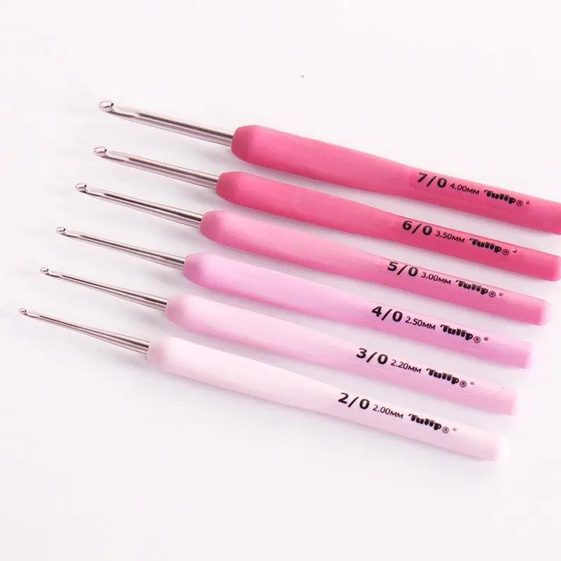 Japan Hiroshima Knitting Tools TULIP TER-001N Rose Crochet hook set colorful lace  10pcs