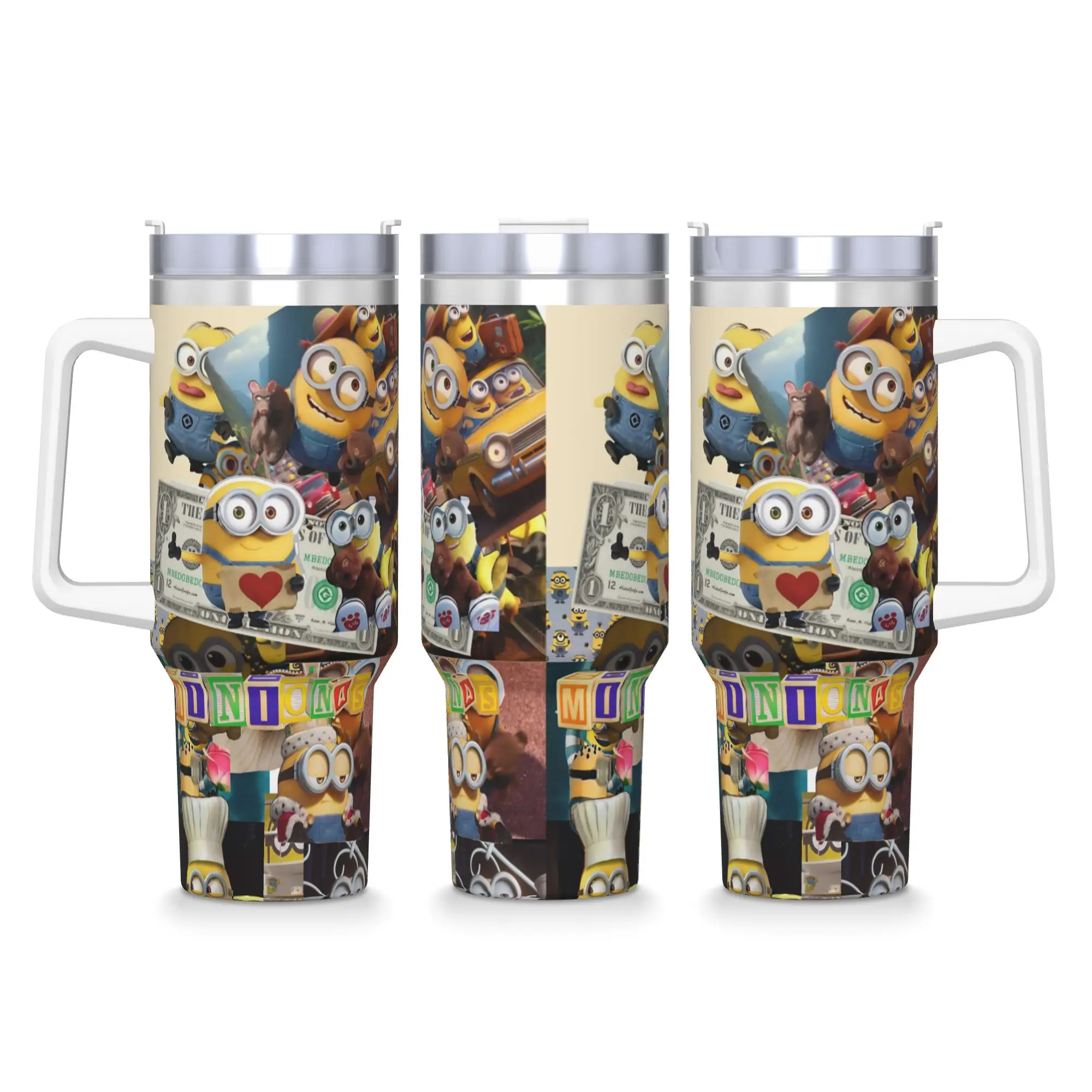 

Стакан с изображением миньонов, большие желтые глаза, бутылка для холодной и горячей воды, термокружка из нержавеющей стали, автомобильные кружки для кемпинга на заказ