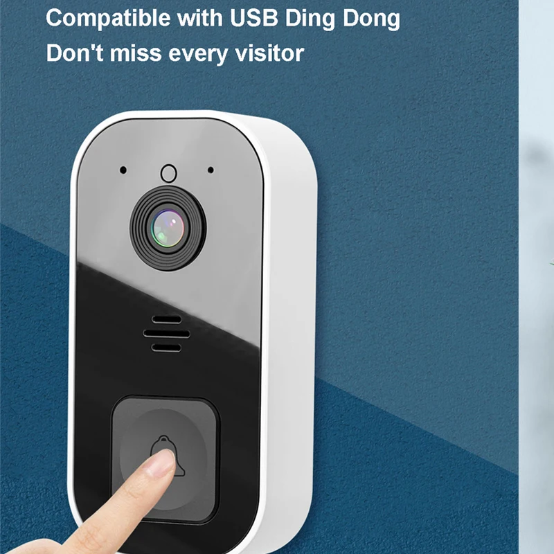 Intelligent Wireless WiFi Doorbell Waterproof Home Welcome Camera Video Doorbell Waterproof Remote Smart Ring Door Bell Chime