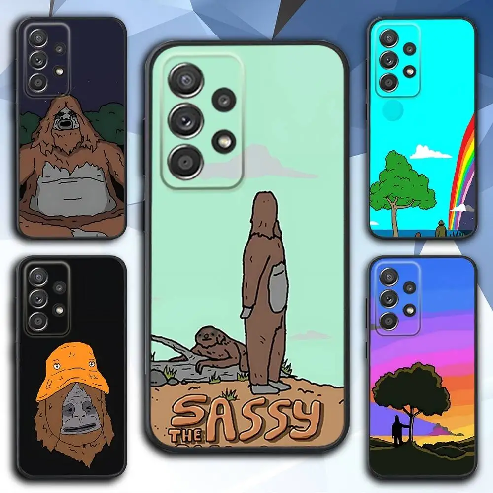 

S-Sassy The S-Sasquatch Phone Case For Samsung S 25,24,23,22,30,21,10,9,Ultra,Plus,Lite,FE,4,5 G Soft Black Case