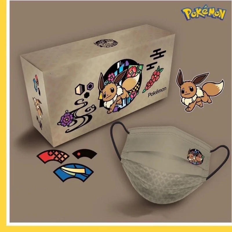 10pcs Pokemon Gengar Protective Dust Mask Cartoon Anime Breathable Mask Men Girl Daily Independent Packaging Disposable Mask