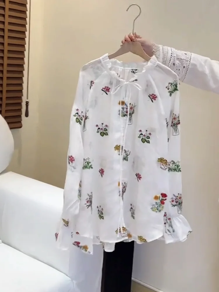 

Новый летний женский топ с вышивкой и поясом, приталенный, повседневный, дышащий, комфортный, больших размеров, для ношения под одеждой