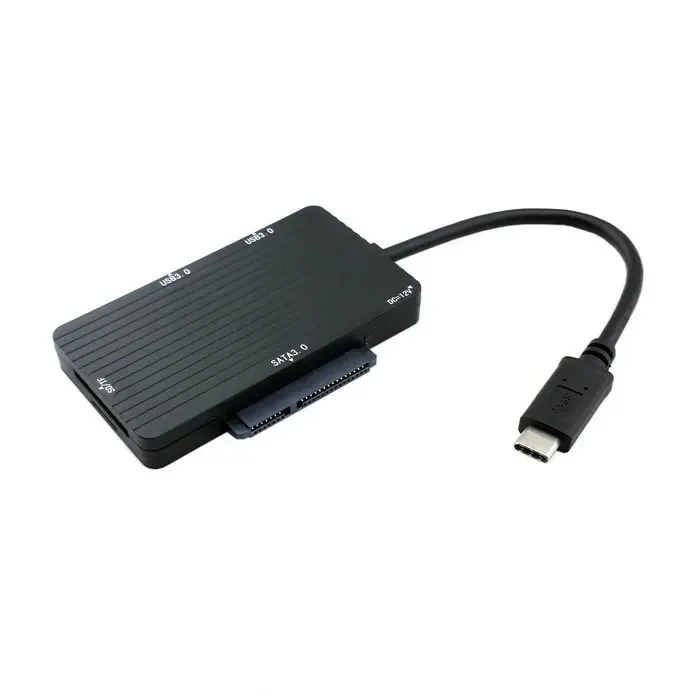 

20 шт./лот USB 3.1 Type C USB-C с несколькими 2-портовыми концентраторами и 2,5 SATA и TF SD MS Card Reader для новых 12-дюймовых Macbook и Chromebook