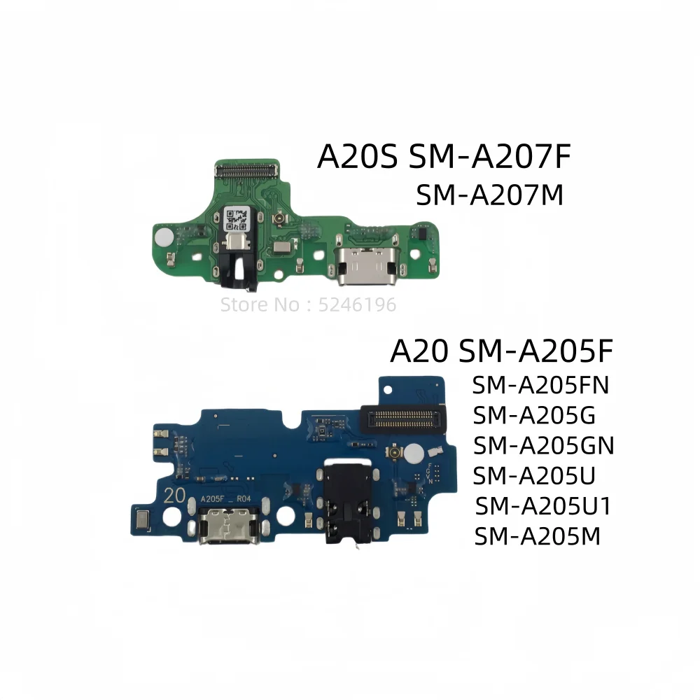 1pcs USB Charging Port Base Connector For Samsung Galaxy A20 SM-A205F SM-A205G SM-A205U SM-A205M A20S SM-A207F SM-A207M﻿