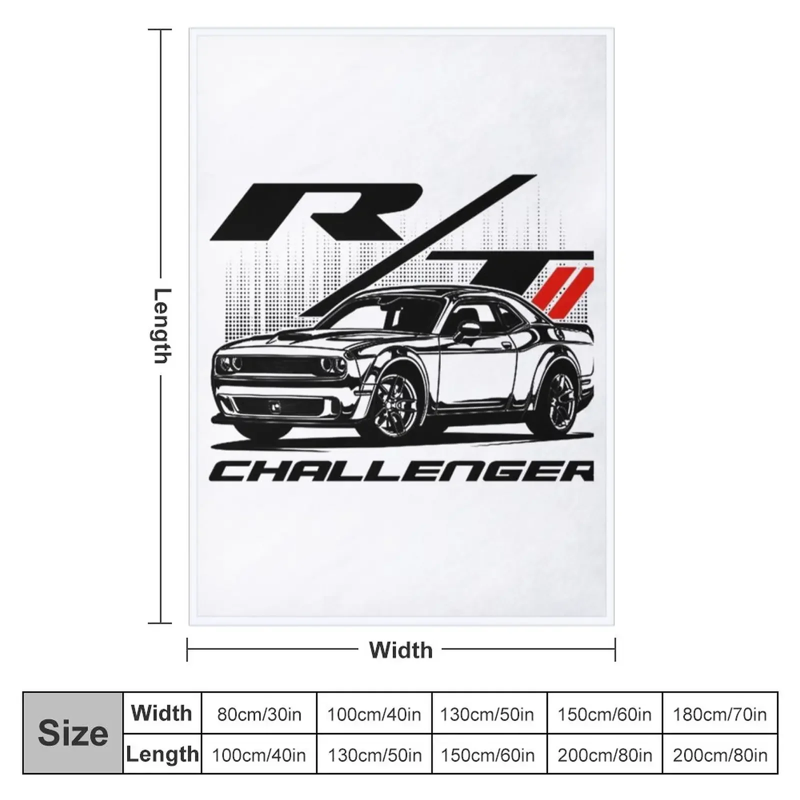 Challenger RT Throw Blanket, Flanela Sofá Cobertores