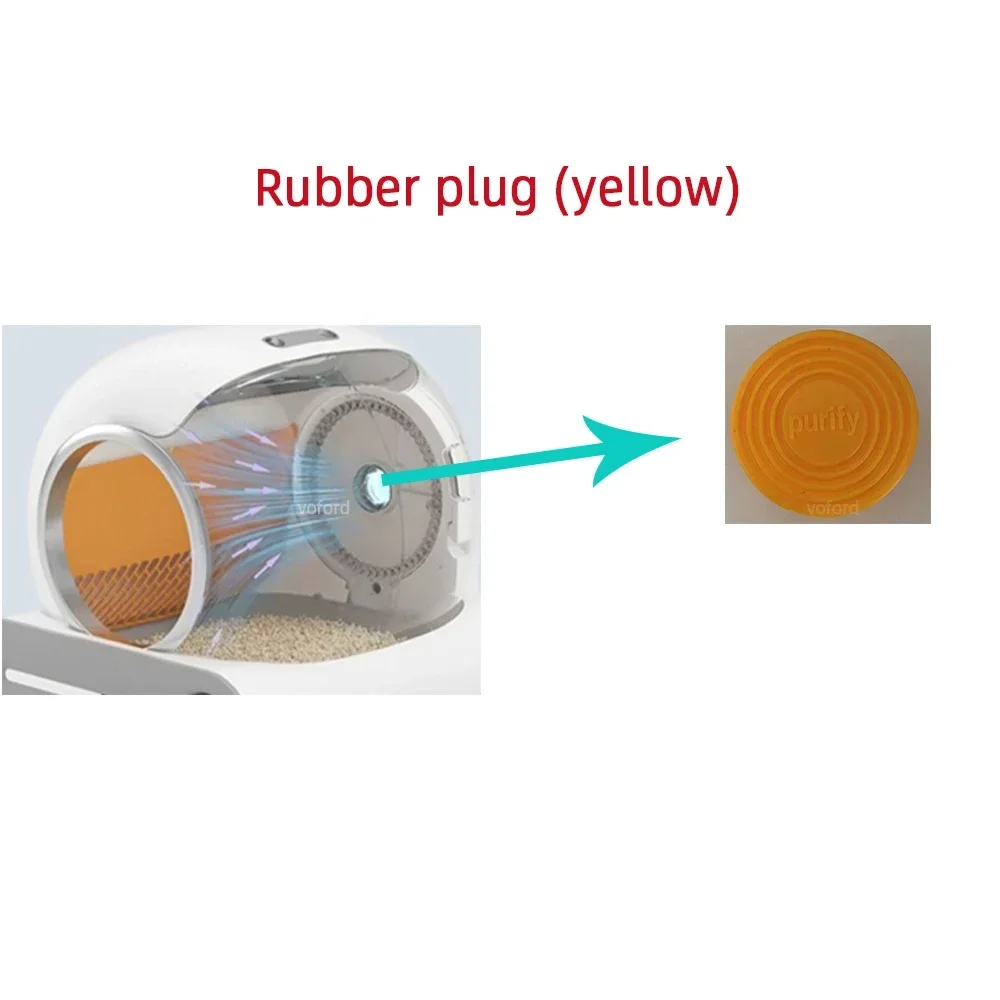 TONEPIE automatyczne żwirek dla kotów akcesoria do pudełek dołu kapsuły otwór wentylacyjny gumowa zatyczka drzwi pojemnika na kuwetę dla zwierząt domowych