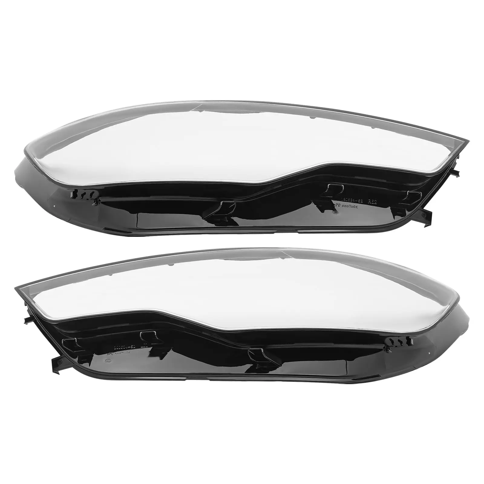 أغطية عدسات المصباح الأمامي حزمة من الجانب الأيسر والأيمن مكونة من قطعتين متوافقة مع 2011 2012 2013 2014 2015Audi A6 C7 غطاء للمصابيح الأمامية الشفافة