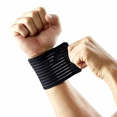 Sport Elastic Bandage Nylon Wrist Support Bracer Wristband Adjustable Portable Brace Support for Outdoor Activity