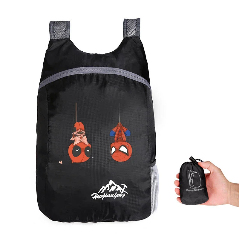 2024 New Dead-pool Superhero Foldable Travel Backpacks Outdoor Sports Travel Backpack Lightweight Storage Bag Cycling Backpacks