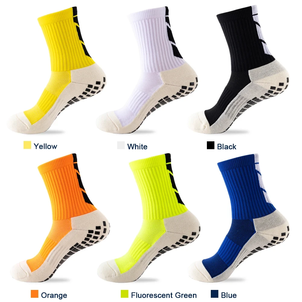 5 Pairs/Lot 2023 New Socks men ANTI SLIP Football Socks Mid Calf Non-Slip Soccer Sport Cycling Sports Mens Sock EU38-45