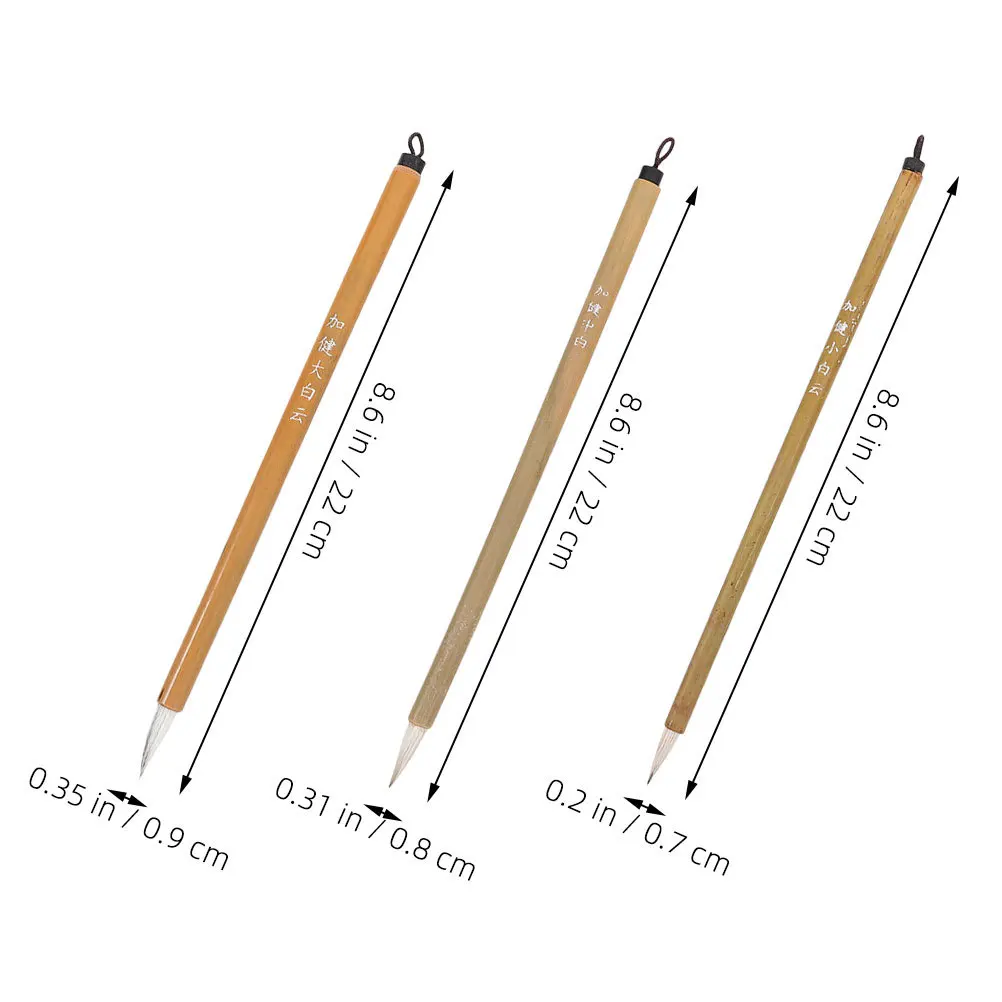 مجموعة فرش الخط الصيني مكونة من 9 قطع من فرش الكتابة الخشبية للمبتدئين، مستلزمات الرسم الصيني التقليدي #4