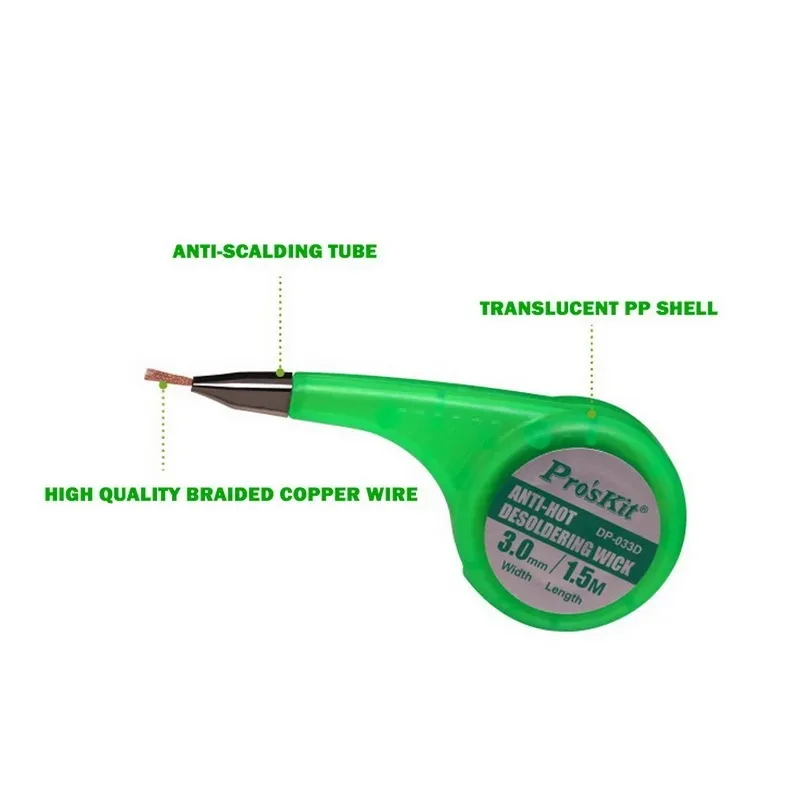 Imagem -04 - Solda Wick Removedor com Roda do Polegar Desoldering Trança Vácuo Distribuidor Pcs