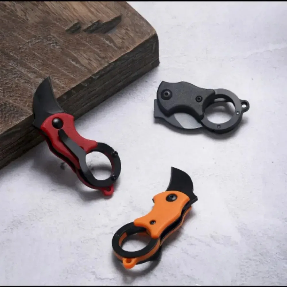 Mini Fox Sharp Self-defense Folding Claw Knife Carry Courier Keychain Open Box Outdoor Portable Key Send 5 Blades