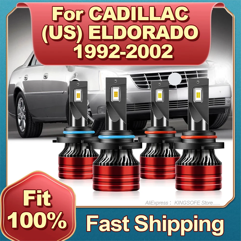 2/4Pcs 200W LED Headlight HB3 HB4 CSP CHip Canbus Car Lamp For CADILLAC (US) ELDORADO 1992 1996 1997 1998 1999 2000 2001 2002